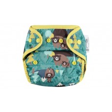 Close Parent Single Printed Reusable Popper Nappy +bamboo Bear Close Parent Single Printed Reusable Popper Nappy +bamboo Bear