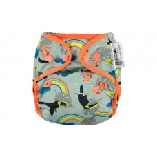 Close Parent Single Printed Reusable Popper Nappy +bamboo Toucan Close Parent Single Printed Reusable Popper Nappy +bamboo Toucan