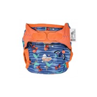 Close Parent Single Printed Nappy Garden blue