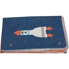 David Fussenegger Baby Blanket Juwel Journey to Mars Blue, 100 x 140 cm