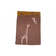 David Fussenegger Maja Organic Cotton Baby Blanket Giraffe, brown