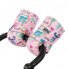 DoRechi Stroller gloves, pink with drawings