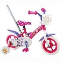 E&L Company Детски велосипед с помощни колела и родителски контрол Дисни Мини Маус, 10 инча