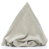 Fillikid Плетено одеяло Knitted Blanket 100x80 см, grey pink Fillikid Плетено одеяло Knitted Blanket 100x80 см, grey pink