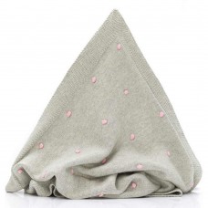 Fillikid Плетено одеяло Knitted Blanket 100x80 см, grey pink