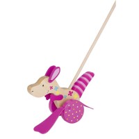 Goki Дървена играчка за бутане Кенгуру