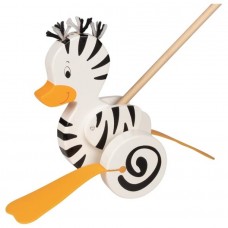 Goki Zebra-duck push along animal