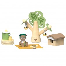 Hape Интерактивен дървен комплект Пикник с пчели и кошер