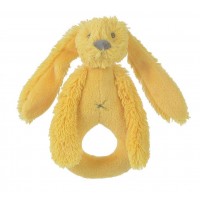 Happy Horse плюшена играчка - дрънкалка зайчето Richie жълто 18 см