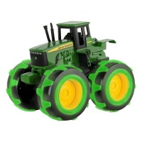 John Deere Тractor with big glowing tires