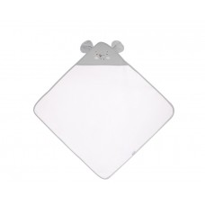 Kikka Boo Бебешка хавлия за баня с качулка 90/90 см Мишле