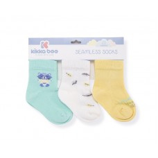 Kikka Boo Seamless Socks 6-12 m, Cat lovely day , 3 pcs. blue