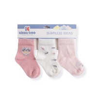 Kikka Boo Seamless Socks 6-12 m, Cat lovely day , 3 pcs. pink