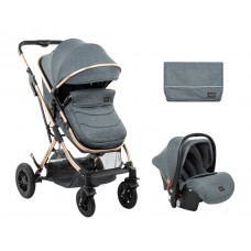 Kikka Boo Kaia 3 in 1 Baby Stroller, dark grey
