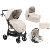 Kikkaboo Бебешка комбинирана количка 3 в 1 Selina, beige Kikkaboo Бебешка комбинирана количка 3 в 1 Selina, beige