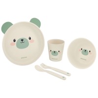 Kikka Boo Baby Dish Set Bamboo Bear mint