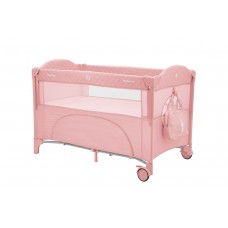 Kikka Boo Travel cot 2 levels Milky Way, pink