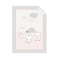 Kikka Boo Бебешко одеяло с шерпа Pingui Family 110/140 см, розово