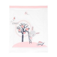 Kikka Boo Бебешко одеяло - олекотена завивка ранфорс 90/110, Pink Bunny