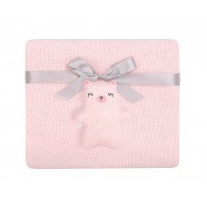 Kikka Boo Knit Baby Blanket Bear with me, pink