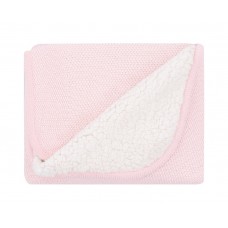 Kikka Boo Плетено памучно одеяло с шерпа Dream Big, розово