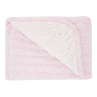 Kikka Boo Плетено одеяло с шерпа Розово