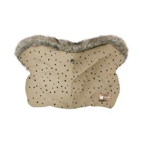Kikka Boo Stroller Handmuff Luxury Fur, dots beige Kikka Boo Stroller Handmuff Luxury Fur, dots beige