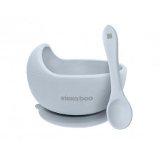Kikka Boo Yummy Baby Bowl and Spoon silicone, blue