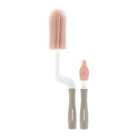 Kikka Boo 2 in 1 Silicone Bottle Brush, pink