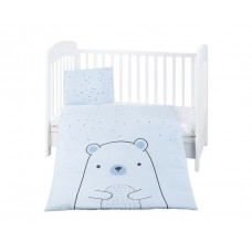 Kikka Boo Baby 3-elements Bedding Set Bear with me, blue
