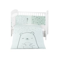 Kikka Boo Baby 6-elements Bedding Set Bear with me 60x120, mint