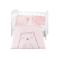 Kikka Boo Baby 6-elements Bedding Set Bear with me 60x120, pink