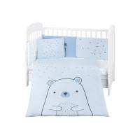Kikka Boo Baby 6-elements Bedding Set Bear with me 70/140, blue