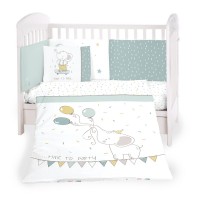 Kikka Boo Бебешки спален комплект от 6 части Elephant Time 60x120