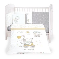 Kikka Boo Бебешки спален комплект от 6 части Joyful Mice 60x120