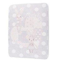 Kikka Boo Бебешко одеяло Rabbit сиво 110*140 cm 
