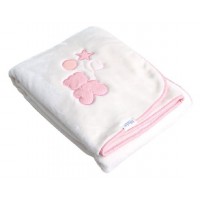 Kikka Boo Луксозно бебешко одеяло с бродерия розово 