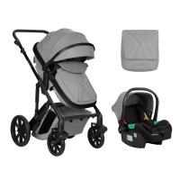 Kikka Boo Бебешка количка Darling 3 в 1, светлосива