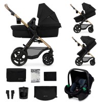 KinderKraft Moov 2 Travel System 3 in 1, pure black