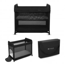 KinderKraft Travel Cot Moon Dream, black KinderKraft Travel Cot Moon Dream, black