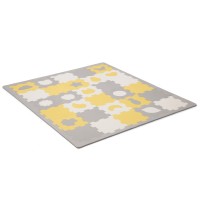 KinderKraft Мек пъзел с форми Luno Shapes, жълт