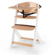 KinderKraft Столче за хранене ENOCK 2 в 1, дървено бели крака