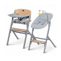 KinderKraft Livy Baby High Chair and bouncer Calmee, wood
