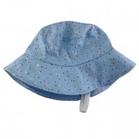 Комес Бебешка шапка светлосиня на точки
