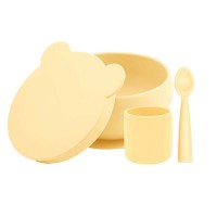 Minikoioi Силиконов комплект за хранене BLW Set I, mellow yellow