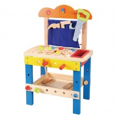 Lelin Toys Wooden Workbench blue Lelin Toys Wooden Workbench blue