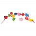 Lelin Toys Дървени фигури за нанизване Градина