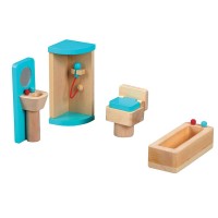 Lelin Toys Wooden Bathroom Furniture Playset