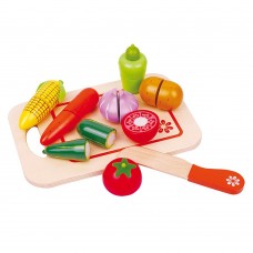 Lelin Toys Дървени зеленчуци за рязане с дъска