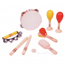 Lelin Toys Комплект дървени музикални инструменти 8 броя